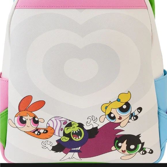 Loungefly Mini Backpack - Powerpuff Girls Triple Pocket NWOT - Picture 3 of 4